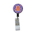 Carolines Treasures Letter A Football Green, Blue and Orange Retractable Badge Reel CJ1083-ABR